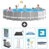 Intex Rond Prism Frame Zwembad - 548 x 122 cm - Grijs