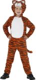 Smiffys Tijger Kinder Kostuum - Unisex - Polyester - Oranje/Zwart - Maat 134/140