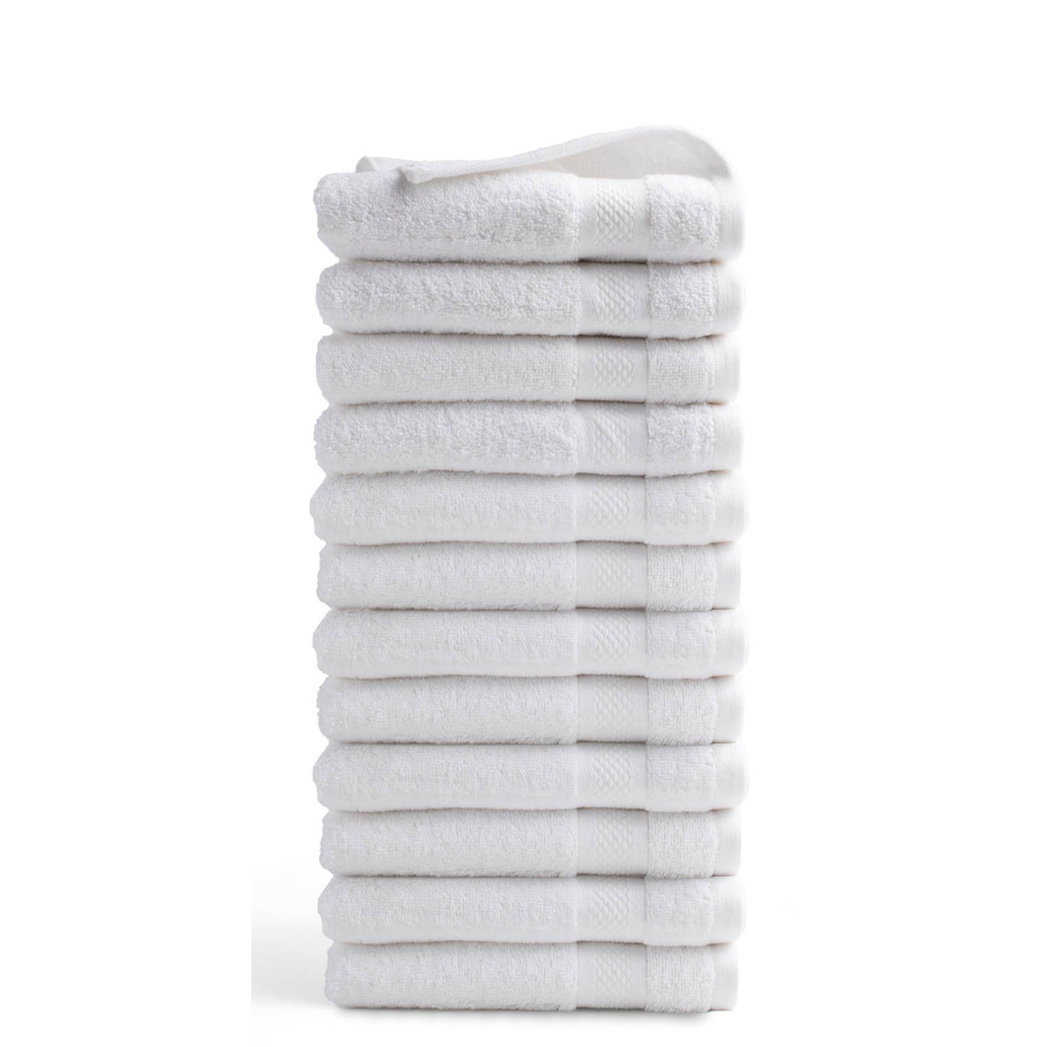 SeaShell hotel handdoek - 12 stuks - white - 50x100cm