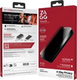 ZAGG Protection d'écran Convient pour Apple iPhone 18 Pro | Privacy XTR | Verre de confidentialité | Installation facile | Antibactérien