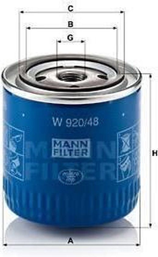 MANN-FILTER Oliefilter W 920/48