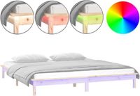 vidaXL Bedframe 120x200 cm Massief Hout Naturel LED