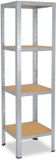Shelfplaza HOME metalen stellingkast - 155x30x30 cm - verzinkt - 4 planken