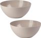 Plasticforte Plat à servir/saladier - 2x - D25 x H12 cm - plastique - beige