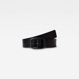 G-Star Mett Belt Heren Leer Zwart/Zwart Metaal
