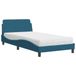Prolenta Maison Exclusive - Lit avec matelas « Dover » bleu 100 x 200 cm, velours