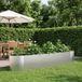 Maison Exclusive - Jardinière surélevée pour jardin, en acier inoxydable, dimensions : 220 x 40 x 40 cm