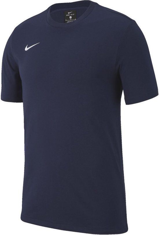 Nike Team Club 19 Sportshirt - Maat 128 - Unisex - donker blauw