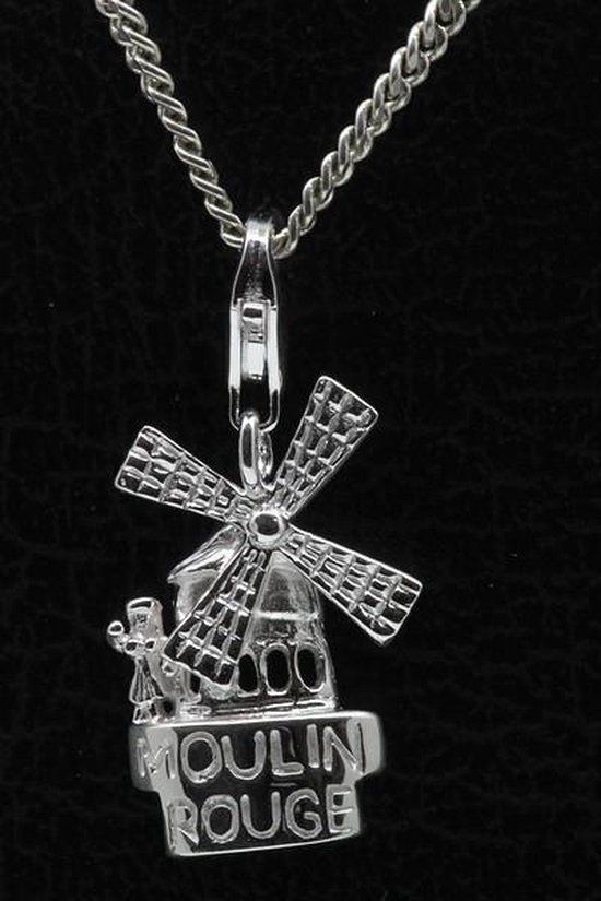 Zilveren Moulin Rouge Parijs hanger én bedel
