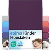 etérea Himmlische Qualität etérea Jersey Hoeslaken 80x160 - 80x180 cm Oekotex Made in Green - 100% katoen - Pruim