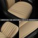 Holland Connections Housse de siège auto beige universelle pour siège avant - Similicuir, Velcro, 1 an de garantie (2 pièces)