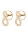 Swarovski Hyperbola Oorknopjes, Ronde slijpvorm, Pavé, Infinity, Wit, Goudkleurige toplaag