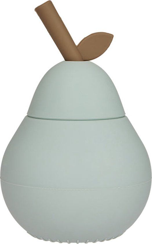 OYOY Mini OYOY Living Pear Cup Drinkbeker | Pale Mint | Siliconen | Groen, Blauw | Kinderen