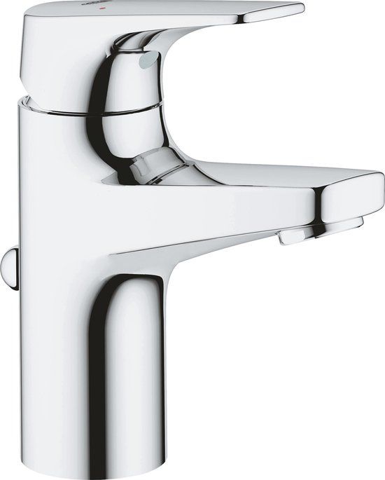 GROHE BauFlow wastafelkraan S - Lage mengkraan met trekwaste - Chroom