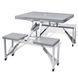 vidaXL Campingset inklapbaar lichtgewicht 120x60 cm aluminium grijs
