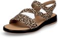 Gabor Sandales Femme Marron Sandales Plates Compensées Imprimé Panthère Similicuir Taille 38.5