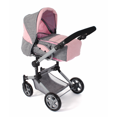 BAYER CHIC BAYER CHIC 2000 Poppenwagen JARA Melange grijs-roze