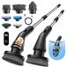 Brosse électrique, sans fil, avec 7 têtes de brosse, 2 vitesses, noir