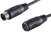 1aTTack.de 1x 2,5m DIN-verlengkabel, 5-polige stekker/aansluiting, hoogwaardige audiokabel, gegoten connectoren, vernikkelde contacten, perfect voor hifi-muziekinstrumenten en studioapparatuur