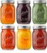 NutriChef Glazen Weckpotten – 6-delige set glazen potten met roestvrijstalen deksels – 473 ml