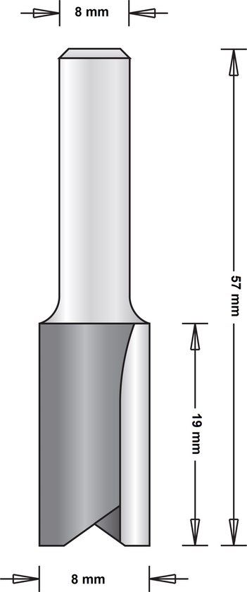 Hikoki Accessoires Hitachi 8 mm groeffrees 8 x 19 x 57mm