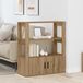 vidaXL Dressoir - Artisanaal - Eikenkleurig - 30 x 80 x 90 cm - Bewerkt hout