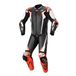 Alpinestars Combinaison en cuir Course Absolute V2 1 pièce Noir Blanc Rouge Fluo, Taille : 54