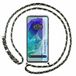 Transparante Samsung Galaxy M55 5G Transparante beschermhoes met koord groen/goud