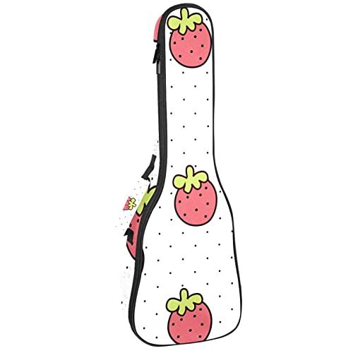 Mersov Tenor Ukulele Gigbag Waterdichte Ukelele Case Gewatteerde Rugzak, Geweldig voor Sopraan Concert (21/23/24") Aardbei