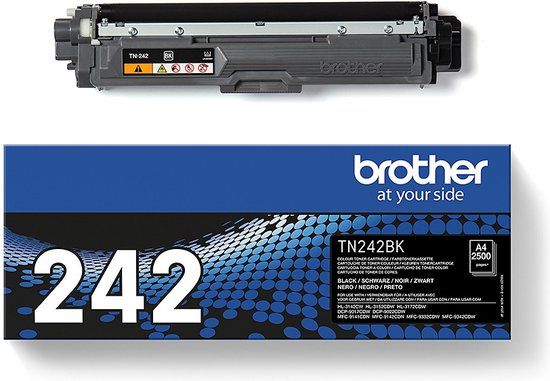 Brother TN-242BK Zwart Tonercartridge - 2500 pagina's - Compatibel met Brother printers