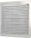Amig Ventilatierooster/muurrooster met gaas - 170 x 170mm - aluminium - zilver