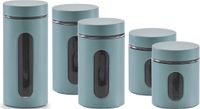 Zeller Boîte de conservation - 5x pièces - Acier inoxydable - Vert - 3 tailles - 600 ml - 900 ml et 1200 ml