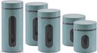 Zeller Boîte de conservation - 5x pièces - Acier inoxydable - Vert - 3 tailles - 600 ml - 900 ml et 1200 ml
