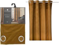 Atmosphera Gordijn Lilou - 2x - L260 x B140 cm - Goudbruin - Polyester - Met Ringen