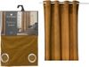 Atmosphera Gordijn Lilou - 2x - L260 x B140 cm - Goudbruin - Polyester - Met Ringen