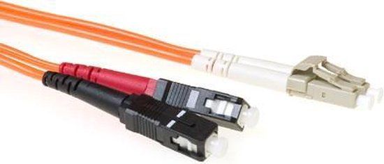 ACT RL8005 Glasvezelkabel LC naar SC - 5 m - Oranje