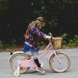 Panier en rotin pour vélo et trottinette enfant 12-16 pouces - Marron