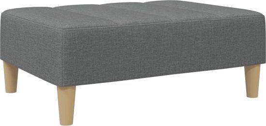 vidaXL Voetenbank 77x55x31 cm stof donkergrijs