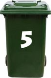 MC Living KadoExpress Kliko Sticker / Vuilnisbak Sticker - Nummer 5 - 16,5 x 20 - Wit