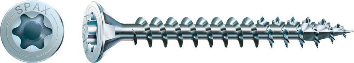 Spax schroeven verzinkt TORX TX-20 platverzonken kop 4,5 x 25 mm 1000 stuks