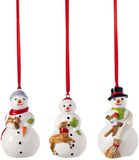 Merkloos / Sans marque Villeroy & Boch Nostalgic Ornaments Sneeuwman 3 Stuks