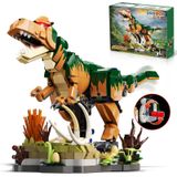 Dinosaurus speelgoed - Mechanisch met zwengel - Klembouwstenen vanaf 8 jaar - Fossielandschap