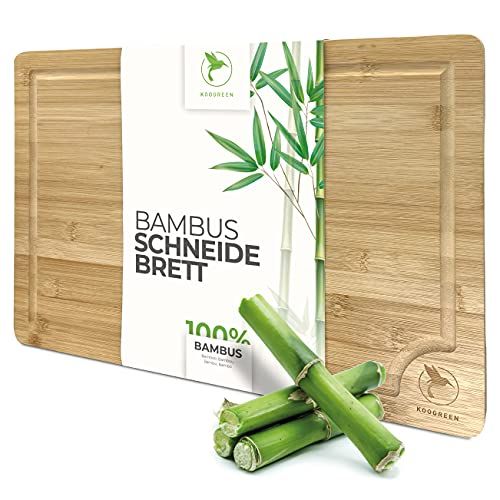 Koogreen Massieve bamboe snijplank met sapgleuf, 45 x 30 x 2 cm