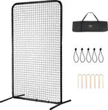 VEVOR I-Type Honkbal- en Softbal Veiligheidsscherm 1220 x 910 x 2130 mm Zwart