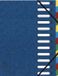 Exacompta 6x Sorteermap HARMONIKA® met uitrekbare rug en uitgesneden vensters - 12 indelingen - Blauw - 55122E