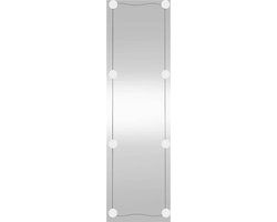vidaXL Wandspiegel met LED's rechthoekig 30x100 cm glas