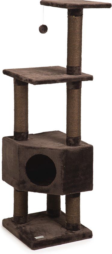 Beeztees Figado Krabpaal - Bruin - 40x40x135 cm