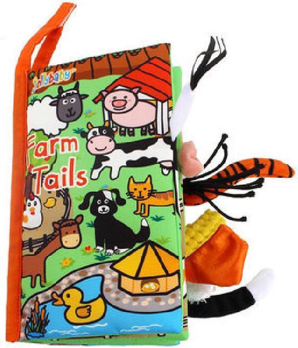JollyBaby Baby speelgoed/knisperboekje/schoencadeautjes sinterklaas /Educatief Baby Speelgoed /Zacht Baby boek /Zacht Speelgoed/Speelgoed voor baby/ Speelgoed Voor Kinderen/ "Farm tails" thema