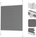 Plissé gordijn - Verduisterend rolgordijn - Zon weren - Klembevestiging zonder boren - 60 x 100 cm - Gris foncé