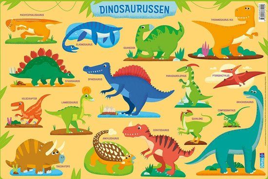 Deltas Onderlegger Dinosaurussen Junior 47,5 X 32 Cm Pvc